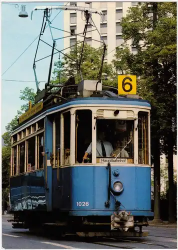 Ansichtskarte Zürich Straßenbahn Motorwagen Be 2/2 Nr, 1026 1988