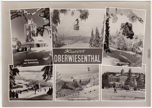 Oberwiesenthal Erzgebirge Sprungschanze Ferienheim, Sachsenbaude, Seilbahn 1965