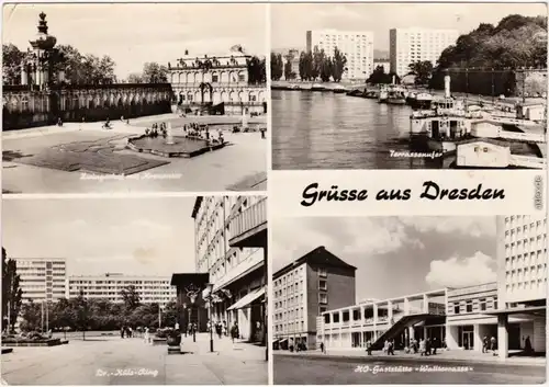 Dresden Dr.-Külz-Ring, Terrassenufer, Zwingerhof Kronentor, HO-Gaststätte  1969