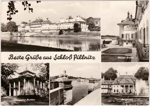 Fotokarte Pillnitz Wasser-Palais Bergpalais Chinesischer Pavillon Fotokarte 1971