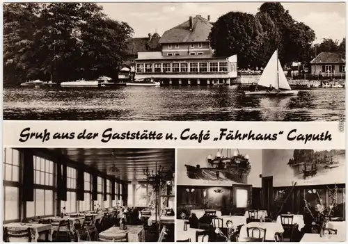 Foto Ansichtskarte Caputh Schwielowsee Gaststätte und Cafe "Fährhaus" 1969 