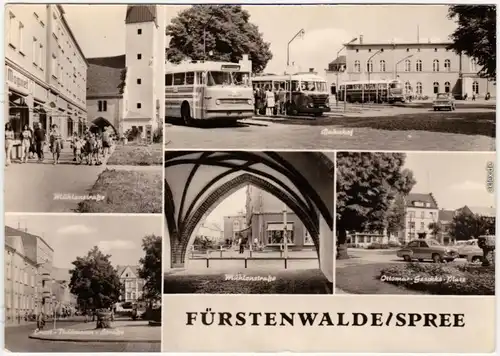 Fürstenwalde Mühlenstraße Straße, Bahnhof - Busse, Ottomar-Geschke-Platz 1972