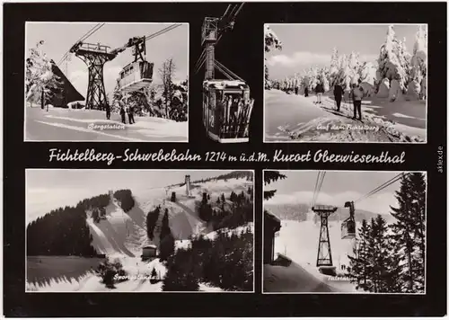 Oberwiesenthal Ansichten Fichtelberg-Schwebebahn im Winter 1965 