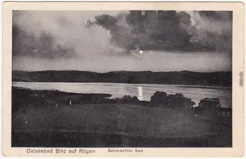 Ansichtskarte Binz (Rügen) Mondschein, Schmachter See 1914