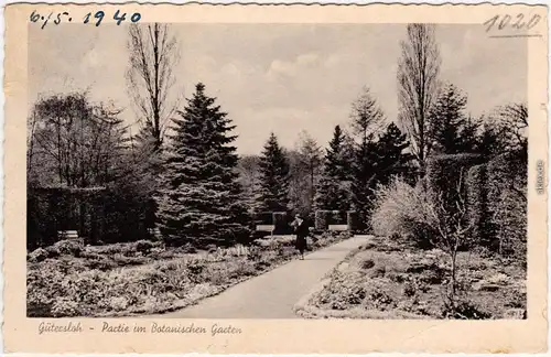 Ansichtskarte Gütersloh Partie im Botansichen Garten 1940