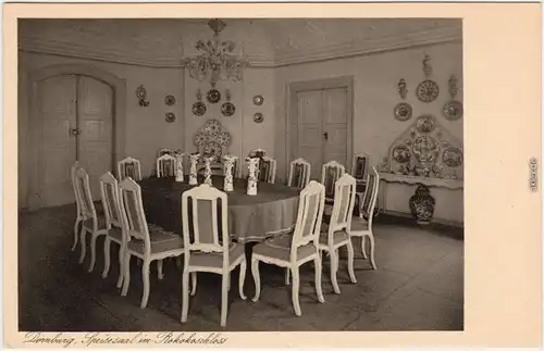 Dornburg Camburg Speisesaal im Rokokoschloß Ansichtskarte b Jena 1928