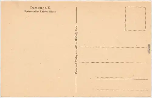 Dornburg Camburg Speisesaal im Rokokoschloß Ansichtskarte b Jena 1928