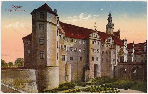 Torgau Partie am Schloß (Westseite) Ansichtskarte  1918