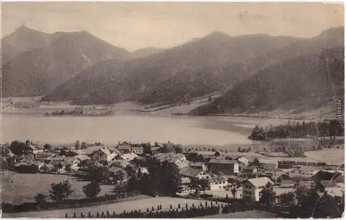 Ansichtskarte Schliersee Panorama-Ansichten, Doppelkarte 1913