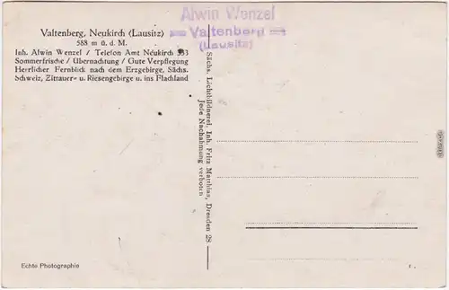 Neukirch (Lausitz) Oberneukirch  Restauration und Turm auf dem Valtenberg 1934