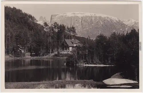 Ritten Lago Costalovara con Sciliar Südtirol  Salten-Schlern Bozen  1928