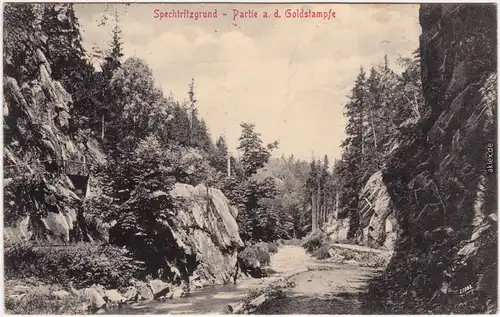 Rabenau Spechtritzgrund - Partie a. d. Goldstampfe 1917