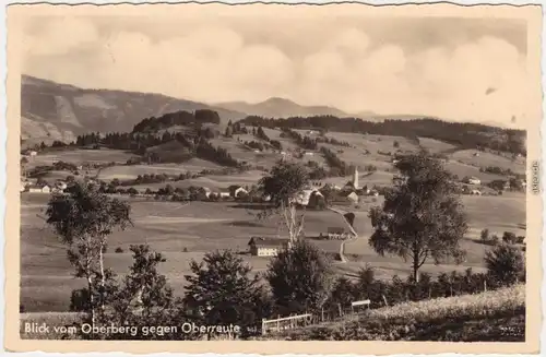 Reutte Blick vom Oberberg gegen Stadt Oberreutte Tirol Foto Ansichtskarte 1936