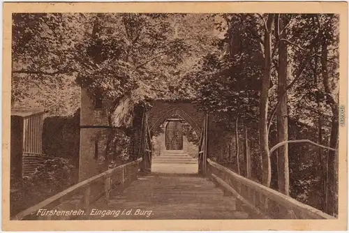 Waldenburg (Schlesien) Wałbrzych Burg Fürstenstein - Eingang 1925 