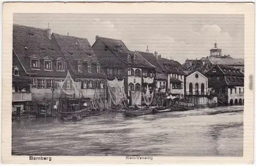 Ansichtskarte Bamberg Klein Venedig - Fischerboote 1916