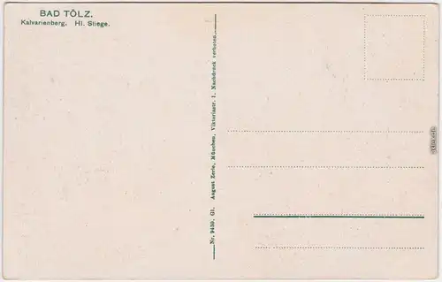 Ansichtskarte Bad Tölz Kalvarienberg, Hl. Stiege 1914