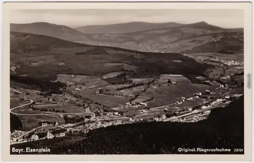 Luftbild Foto Ansichtskarte Bayerisch Eisenstein Original Fliegeraufnahme 1932