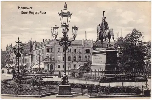 Hannover Ernst-August Platz Ansichtskarte 1909