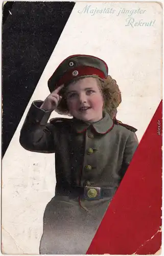 Majestäts jüngster Rekrut! Junge Militaria Patriotika  1916