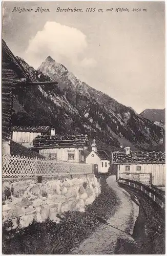Ansichtskarte Gerstruben Oberstdorf (Allgäu) Straßenpartie im Dorf 1913