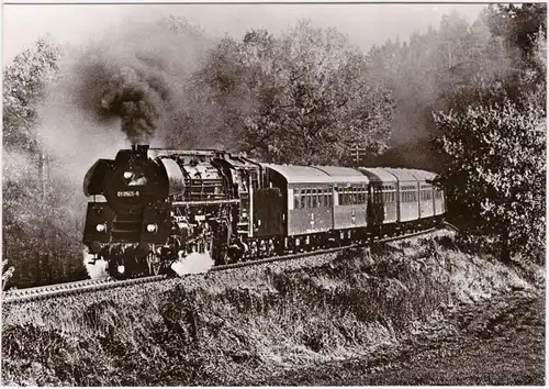 Weida (Thüringen) Dampflokomotive    Baureihe 01.5 zw. Niederpöllnitz, 1978 1