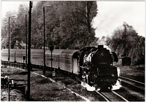 Kraftsdorf Dampflokomotivenim Einsatz der Baureihe 41 Reko,  1978 b Greiz  1983