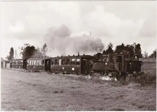 Moritzburg Traditionsbahn Radebeul Ost-Radeburg, Zug bei Moritzburg  1983