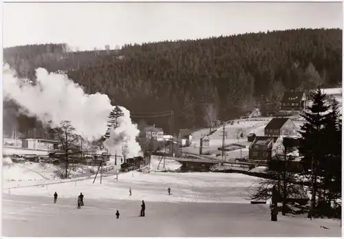 Jöhstadt Erzgebirge Schmalspurbahn Wolkenstein, 1975 bei der Schmalzgrube 1984