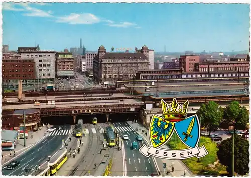 Ansichtskarte Essen (Ruhr) Straßenpartie am Bahnhof - Freiheit 1978