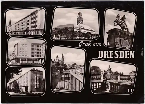 Innere Altstadt Dresden Mehrbild: Rathaus, Neubauten 1963