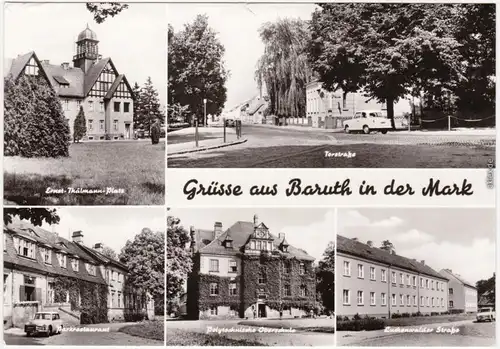 Baruth Mark Torstraße, Ernst-Thälmann-Platz, Schule, Luckenwalder Straße 1979