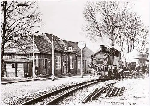 Schmalspurbahn Freital Hainsberg - Kurort Kipsdorf, Bahnhof Malter 1983