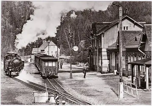 Zittau Schmalspurbahn Zittau-Oybin, Bahnhof Kurort Oybin 1983 