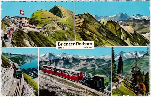 Brienz BE Mehrbild: Brienzer Rothorn - Bahn und Restaurant 1965 