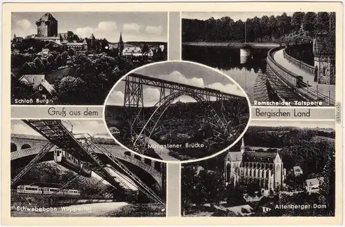 Wuppertal Remscheid - Bergisches Land Ansichtskarte  Mehrbild 1935