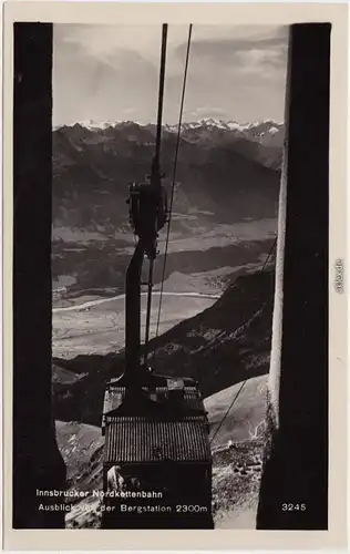 Fotokarte Innsbruck Norkettenbahn - Blick auf die Stadt 1932