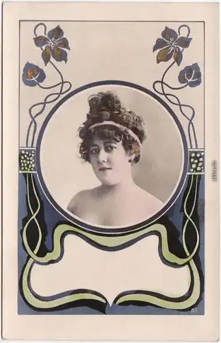 Fotokunst Erotika  Frauenportät Erotik - Jugendstil-Ornamentik 1906