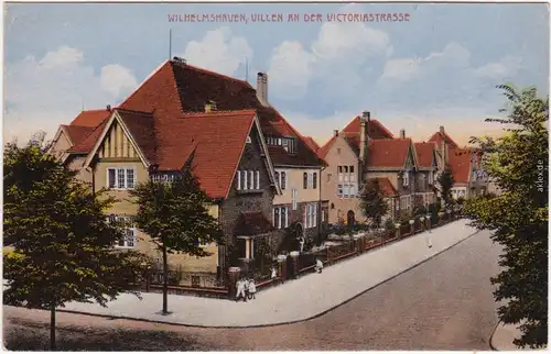 Ansichtskarte Wilhelmshaven Villen an der Victoriastraße 1918