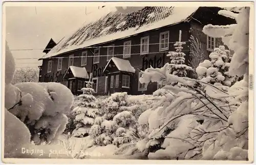 Geising Altenberg (Erzgebirge) Partie am Hotel im Winter 1934
