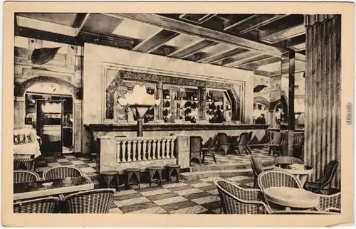 Paris Le bar monumental en marbre/Innenansicht - Lido, Champ-Elysees 1926