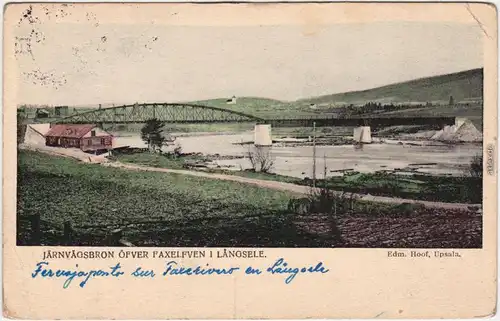 Långsele Järnvägsbron över Faxälven Västernorrlands Servige Sweden 1923