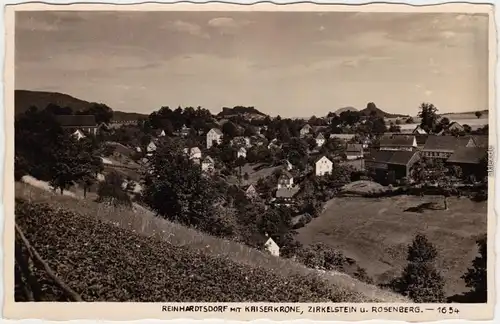 Fotokarte Reinhardtsdorf Schöna Panorama mit Zirkelstein 1934