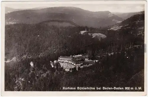 Baden-Baden Luftbild Bühlerhöhe Ansichtskarte 1929