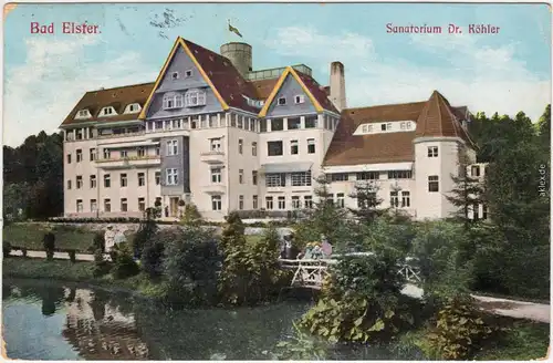 Ansichtskarte Bad Elster Sanatorium Dr. Köhler 1912