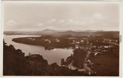 Thammühl-Hirschberg am See Staré Splavy Doksy Blick über Stadt und See 1928 