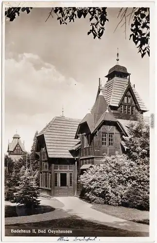 Bad Oeynhausen Partie am Badehaus II Ansichtskarte 1940