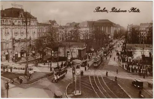Ansichtskarte Tiergarten Berlin Potsdamer Platz - Stadtverkehr 1928