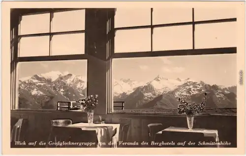 Zell am See Veranda Berghotels auf der Schmittenhöhe - Großglocknergruppe 1932