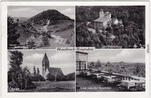 Hausbruch Hamburg Harburg 4 Bild: Falkenberg, Heideburg, Kirche, Sennhütte 1958