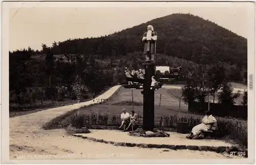Waltersdorf Großschönau Wegweiser auf dem Weg zur Lausche Oberlausitz 1932